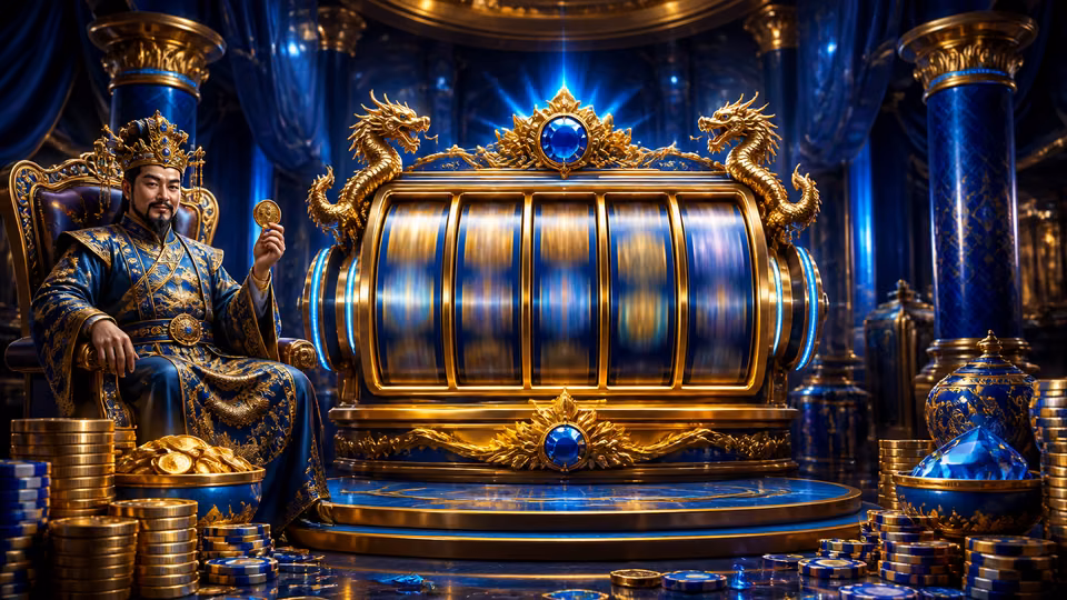 Lucky Emperor slots and jackpot lobby scene